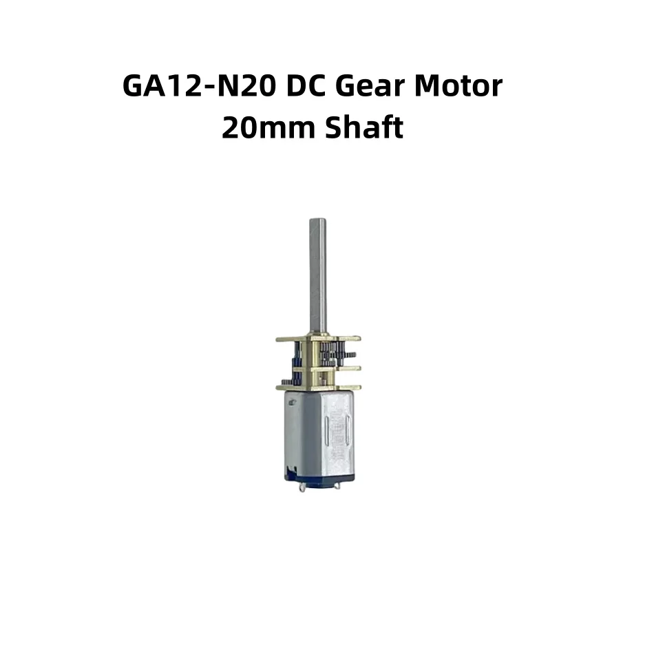 20mm Long Shaft/Axis 3V6V12V GA12-N20 DC Gear Motor Full-Metal Gear CW/CCW DIY Model Electronic Machine/Toy