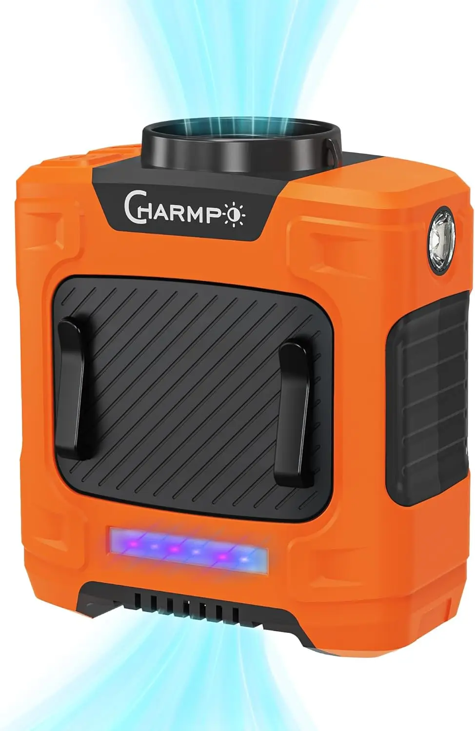 

Портативный поясной вентилятор с аккумулятором 10000 мАч, 24-часовое охлаждение, 3-скоростной мощный воздушный поток для кемпинга, путешествий, работы на стройке