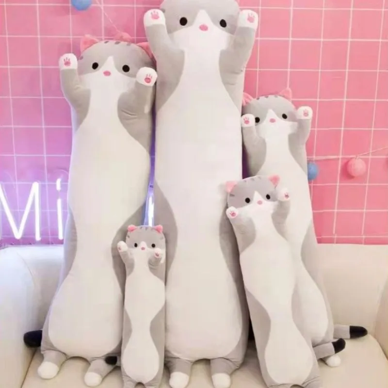 Cute Cat Plush Pillow - Ultra Soft Huggable Nap Pillow for Girls & Kids /Perfect Birthday, Christmas, Halloween Gift