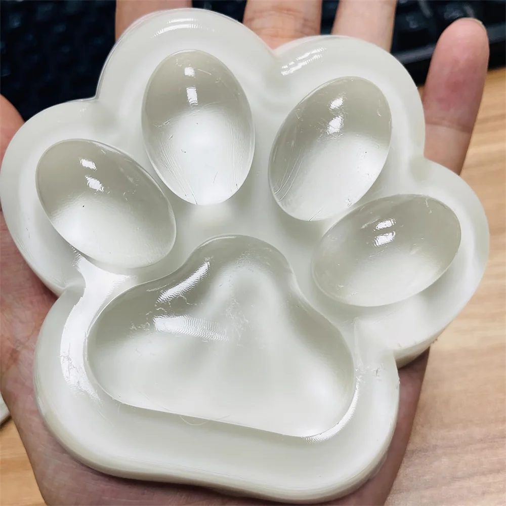 Handmade Large Cat Paw Taba Squishy Toys Clear Fufu Squishy Sensory Fidget Toys Kids Adult Anxiety Relaxation Squeeze Gift