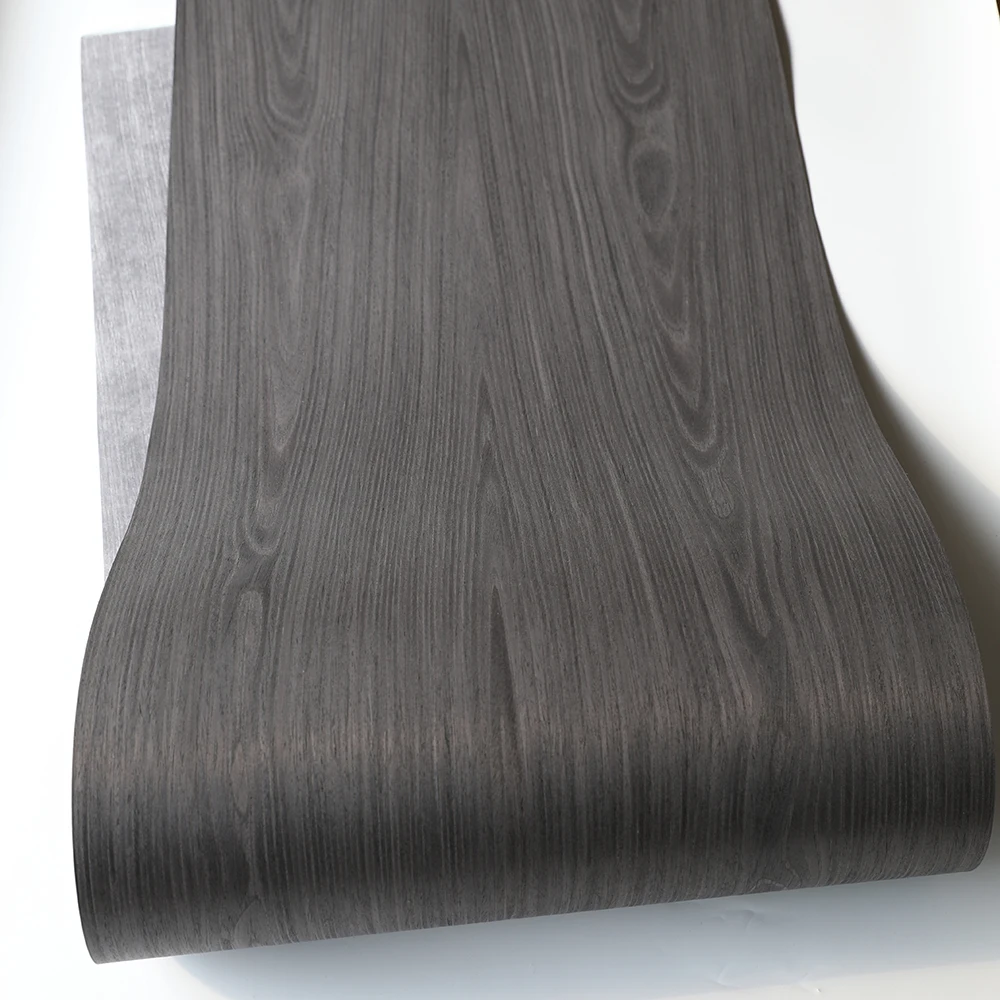 Revestimiento de madera de roble negro, revestimiento de Material Natural para muebles de dormitorio, tamaño de la piel, 3100MM x 580MM