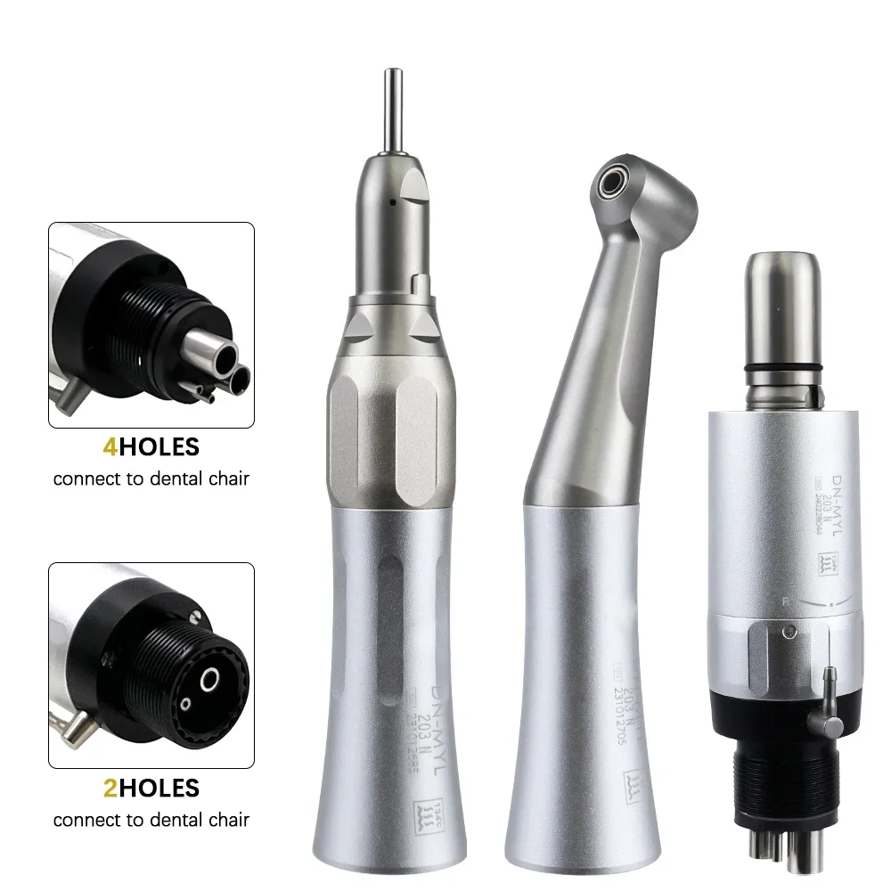 

NSK FX23 Style Dental Low Speed Handpiece Kits Teeth Polishing Contra Angle Air Motor External Water Spray 2/4H Connector E-type