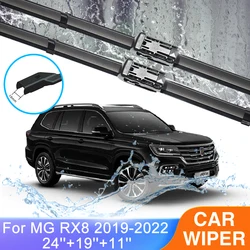 For MG RX8 2019 2020 2021 2022 Front Rear Wiper Blades Window Rubber Strip Refill Brushes Back of Windshield Windscreen Cleaning