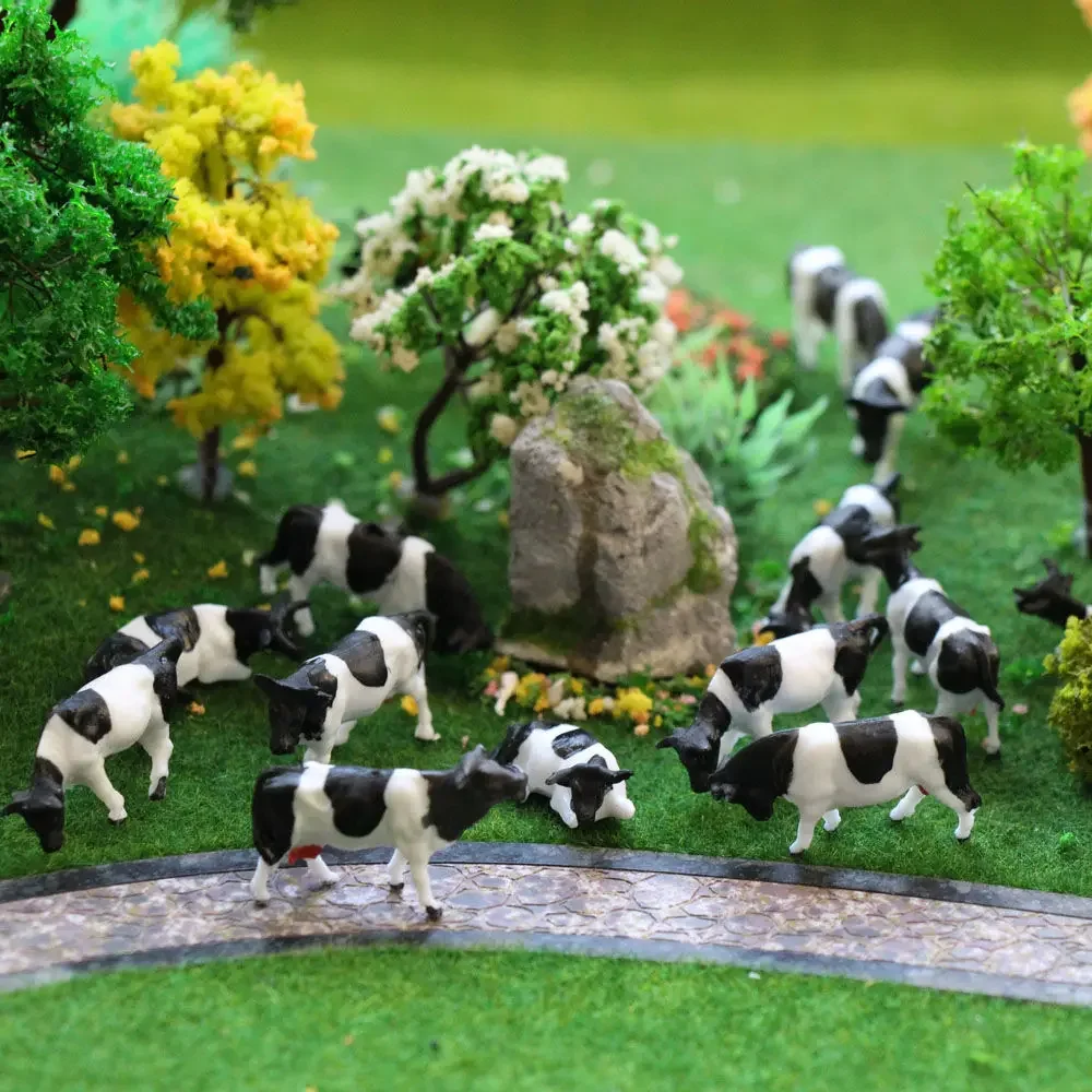 HO and N Scale Model Cows Miniature Farm Animal Model Cow For Model Railway Layout Different Different Postures