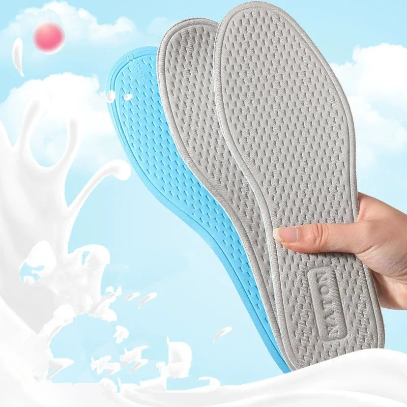 Summer Barefoot Wearable Latex Insoles Unisex Soft Comfort Anti-slip Non-stick Sweat Wicking Deodorizing Shoe Pads Inserts