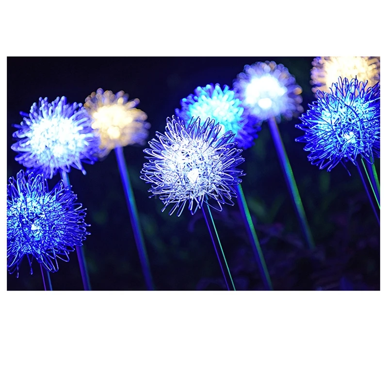 KNCOKAR 2 قطعة LED سلك ألومنيوم بالطاقة الشمسية كرة ضوء خارجي مقاوم للماء حديقة فيلا عطلة الديكور المكونات في ضوء المناظر الطبيعية