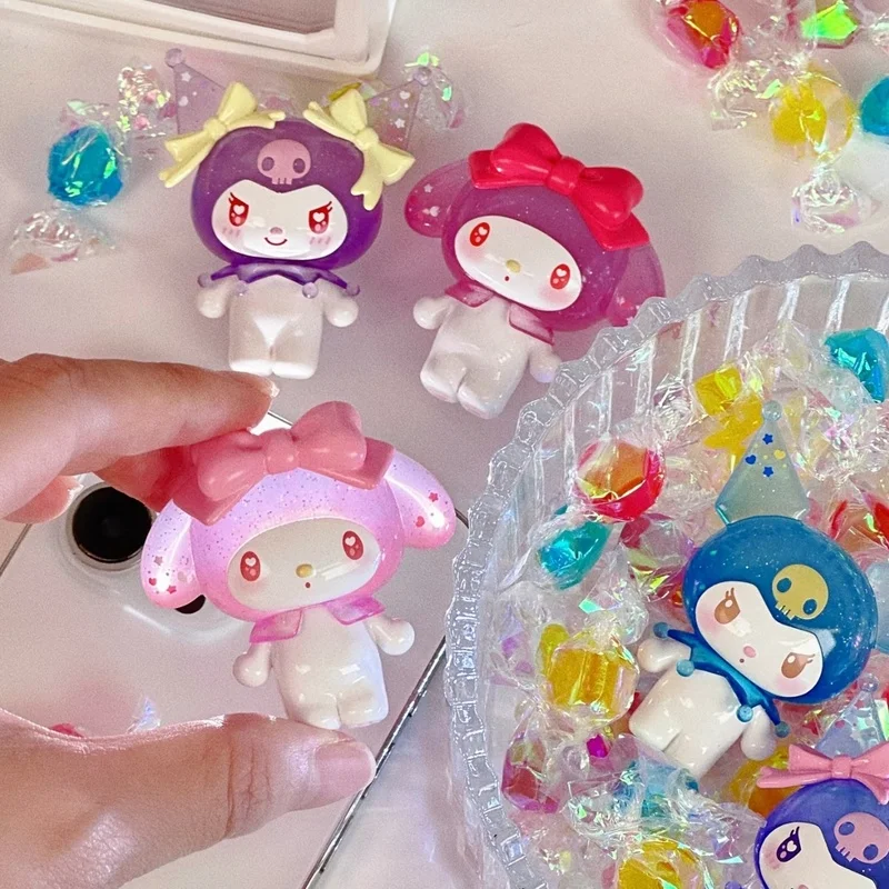 ครอบครัวซานริโอ Kuromi My Melody Ramune สไตล์มินิตัวเลข Surprise กระเป๋าน่ารักอะนิเมะเดสก์ท็อปของเล่นอินเทรนด์กล่องตาบอดชุดตกแต่ง