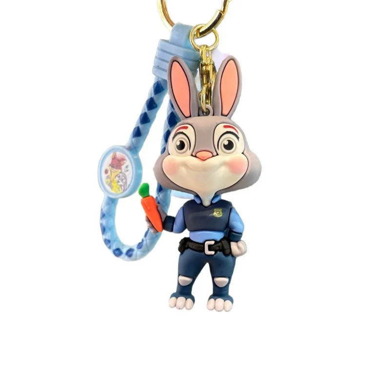 Creative Zootopia Keychain - Cute Cartoon Judy Rabbit Plush Couple Bag Accessories Small Gift