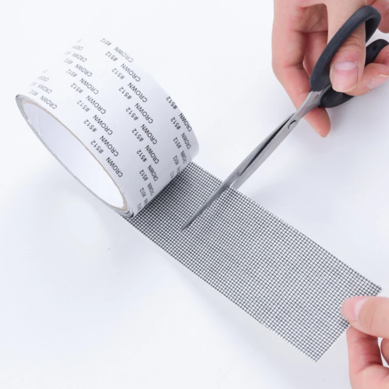 5*200cm Screen Repair Tape Strong Adhesive Mosquito Window Screen Net Repair Patch Fiberglass Covering Tape Broken Holes Repair