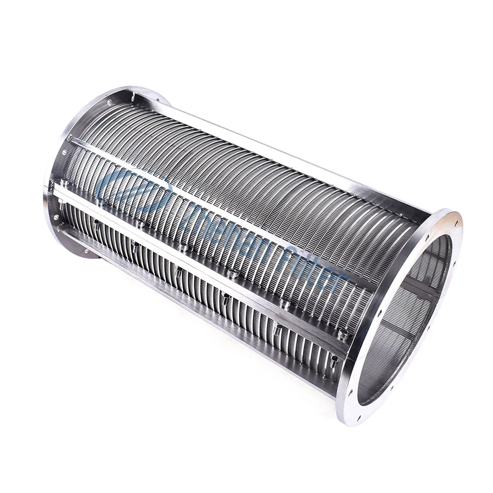 Solid Liquid Separator Stainless Steel 304/316 0.5mm Wedge Wire Screen Basket Flange/Tri-clamp Connections Filter Supplies