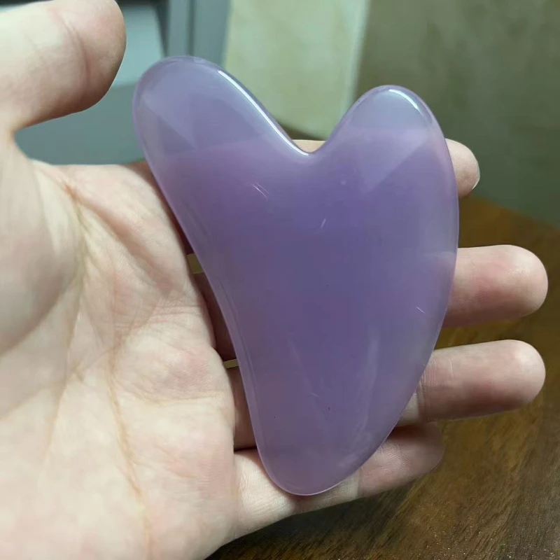 1PC Resin Gua Sha Scraper, Heart-Shaped Facial and Body Massage Tool for Jade Rolling and Skincare