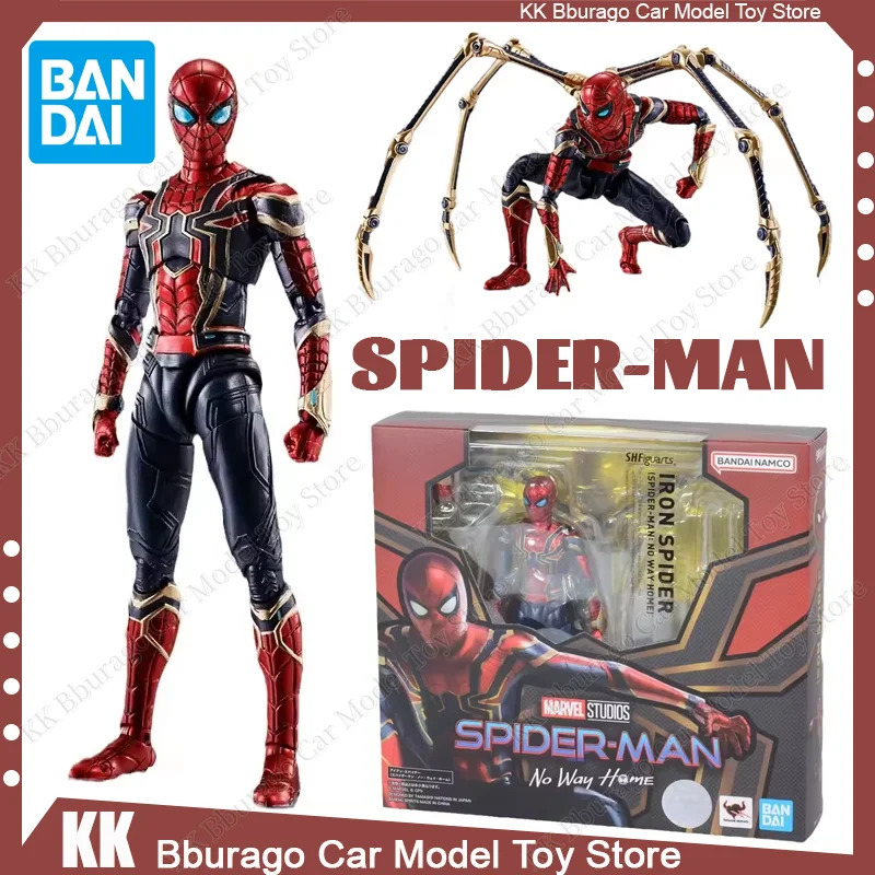

Original SPIDER-MAN No Way Home Anime Figure SHF IRON SPIDER Action Figure Collection Model Statue Custom Birthday Gift Toys