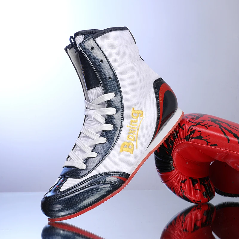 Lexsan Boxing Boots – Leather upper, breathable lining, anti-slip pivot outsole, ankle support. Built for the ring.
