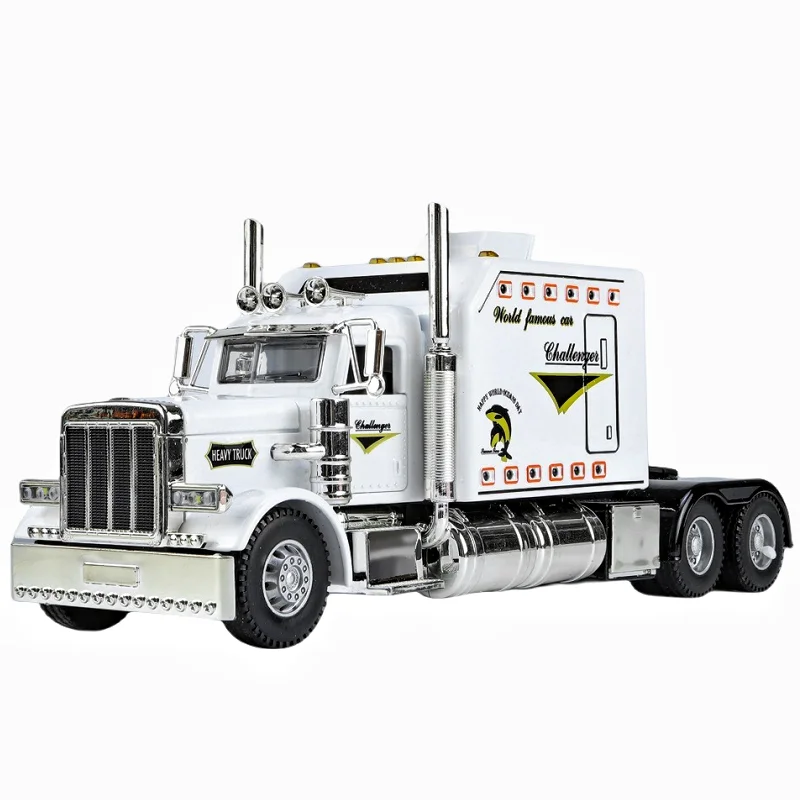 

1:24 scale car models American heavy truck trailer head Peterbilt 389 alloy model metal car alloy truck model toy