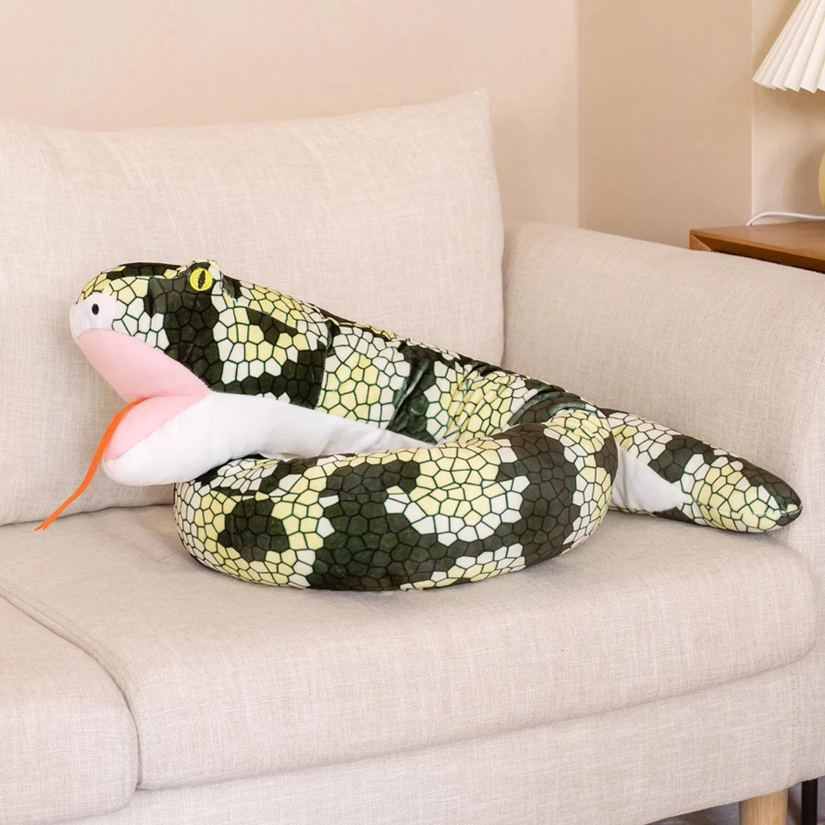 親子の交流、蛇のハンドパペットパーティー、誕生日プレゼントに最適な、可愛くて柔らかくキュートな蛇のぬいぐるみです。