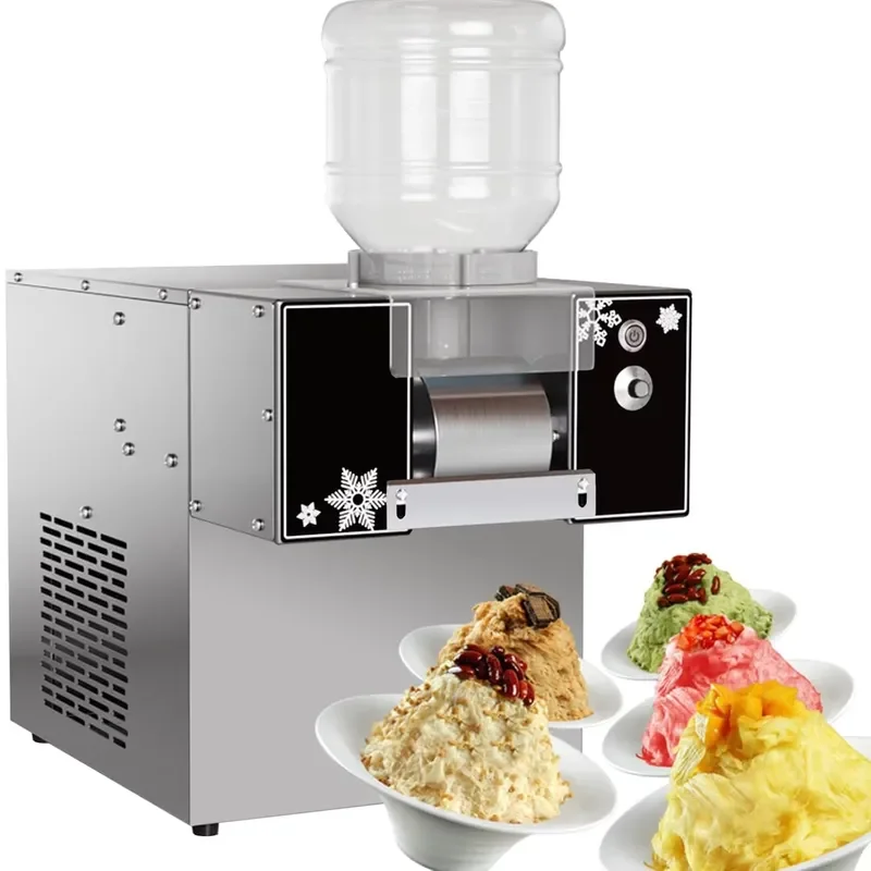 Commercial Snowflake Ice Maker Machine 60kg Daily Output Shaved Ice Crusher for Pasta Dessert Bar Restaurant Use Heavy Duty