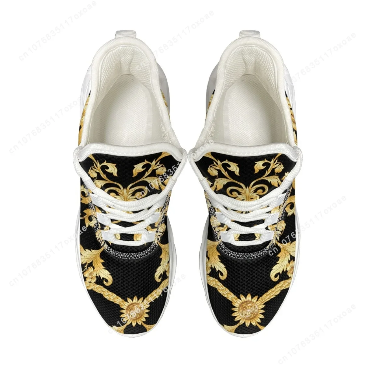 Gold Baroque Shoes for Women Fashion Style Men Claasic Flats Brand Design Portable Platform Custom Zapatos Para Mujeres 2023 New