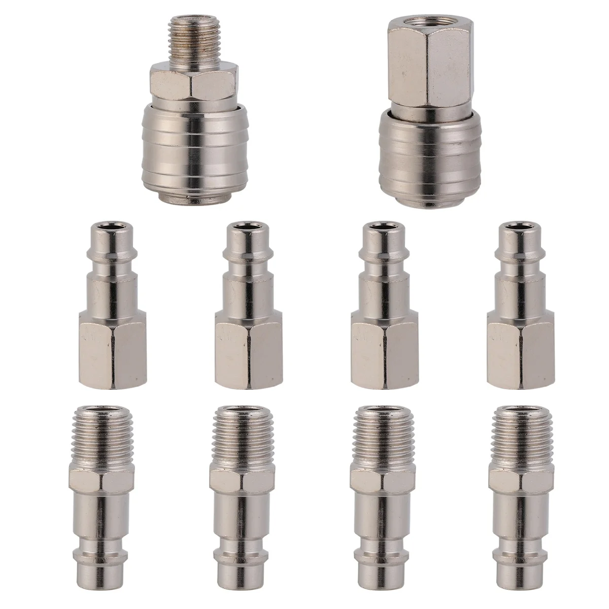 Pneumatic Connector Air Hose Fitting Compressor Coupler High Performance Nickel Plated Anti Rust Quick Release Set Tools