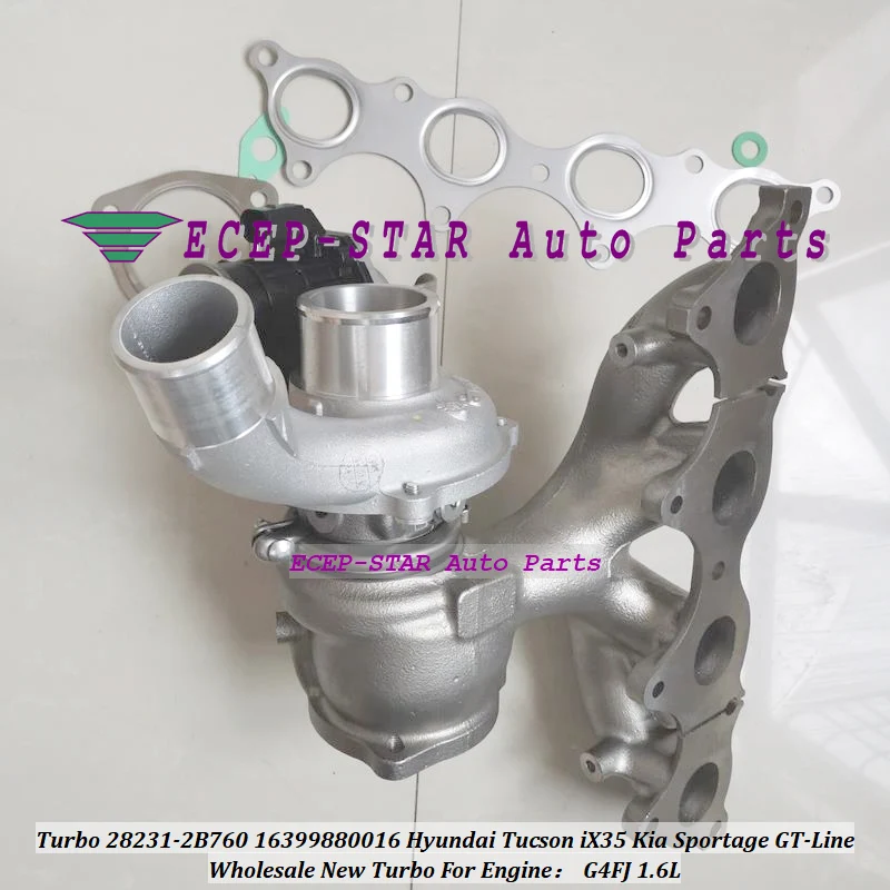 

Турбокомпрессор 28231-2B760 282312B760 16399700016 16399880016 1639-970-0016 для HYUNDAI TUCSON iX35 G4FJ KI-A KX5 Gamma 1.6L