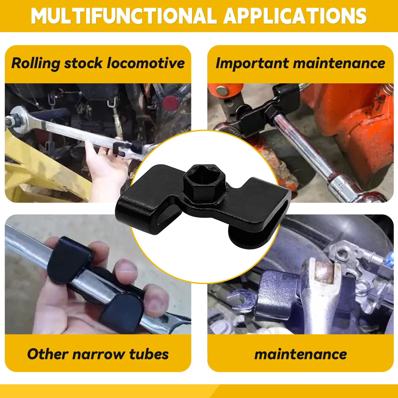 Wrench Extender Tool Bar Long Wrench Extension With Square Torque Amplifier Steel Long Wrench Adaptor For Mechanics