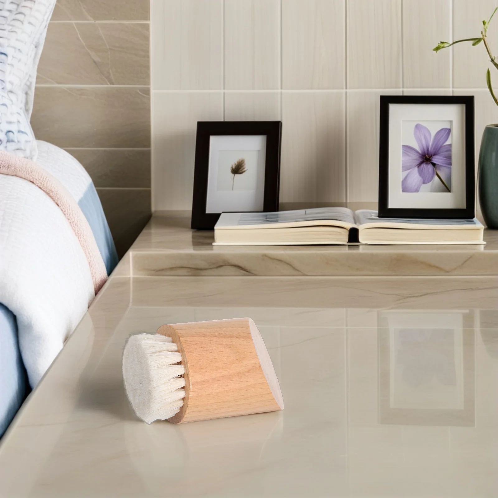 فرشاة تنظيف الوجه بمقبض خشبي وشعيرات ناعمة وتقشير الوجه لتنظيف المسام العميقة وإزالة الرؤوس السوداء اللطيفة #3