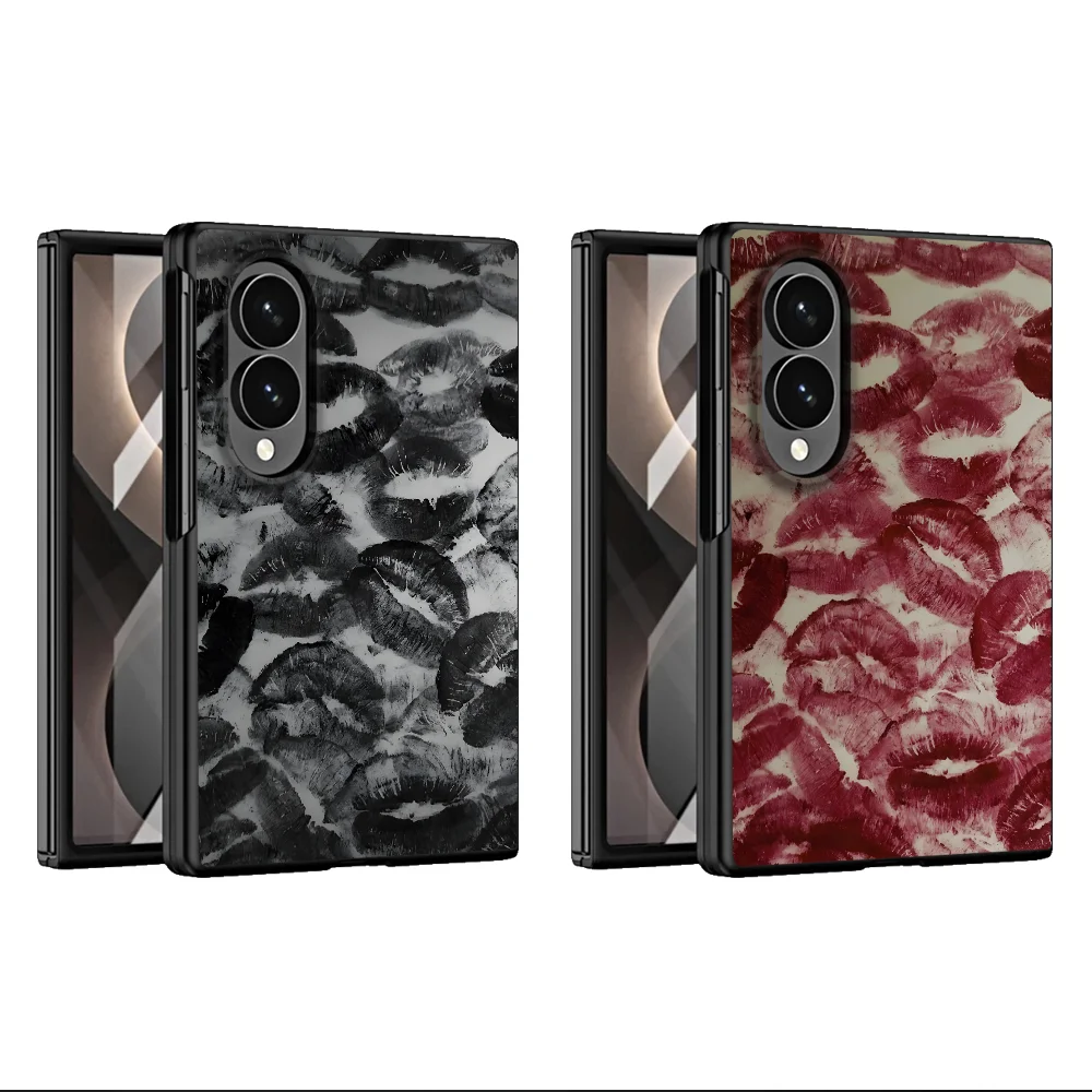 Lip Print Phone Shell Case for Samsung Galaxy Z Fold 8 Z Fold8 Wide ZFold8 Ultra