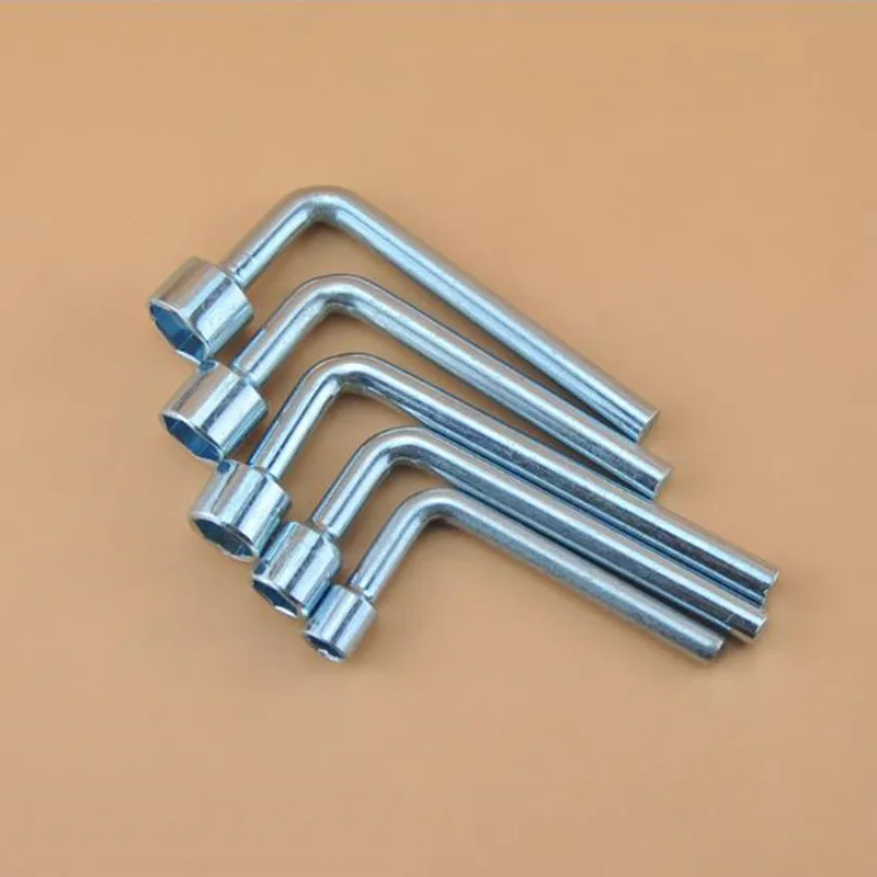 7/8/10/12/13/14mm Hexagonal Wrench L-shaped Screw Nut Wrench Sleeve Maintenance Tool Sleeve Wrench for Nozzle