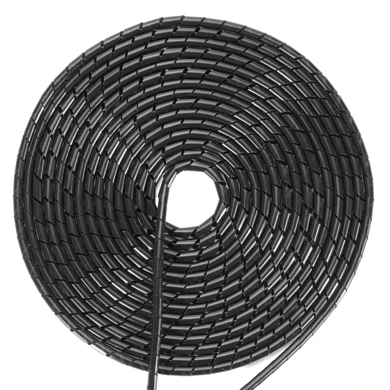 4.5M 7M Cable Management Sleeve Flexible Spiral Cable Diam10-16MM Sleeve Storage Tube Wire Management Organizer For Office