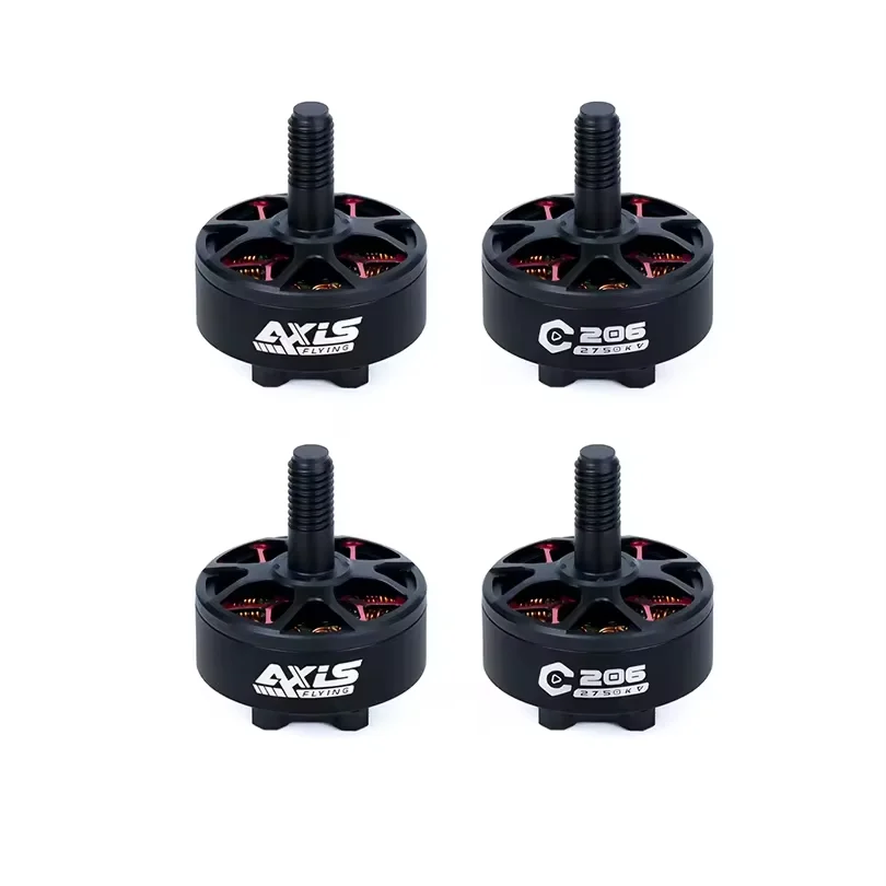 

AXISFLYING 4PCS C206 V2 2006 2750KV FPV Brushless Motor 6S Lipo 2.5mm Shaft 12N14P For RC FPV MANTA3.6 FPV Drones DIY Parts