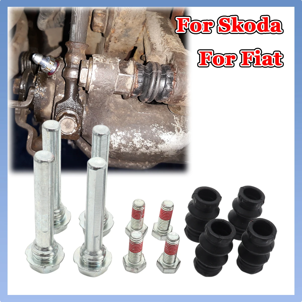 

Brake Caliper Cylinder Slider Guide Pin Disc Housing Bolts Bushing Boot Seal Kit For Hyundai ix20 JC VENGA YN Skoda OCTAVIA 1U