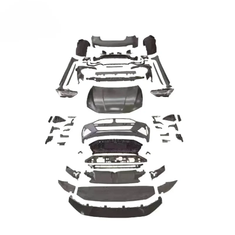 Heavy Duty Wide Body Kit Bumpers Side Skirts Grille Hood Exterior Facelift Sport Style Universal Fit Car Auto Guard