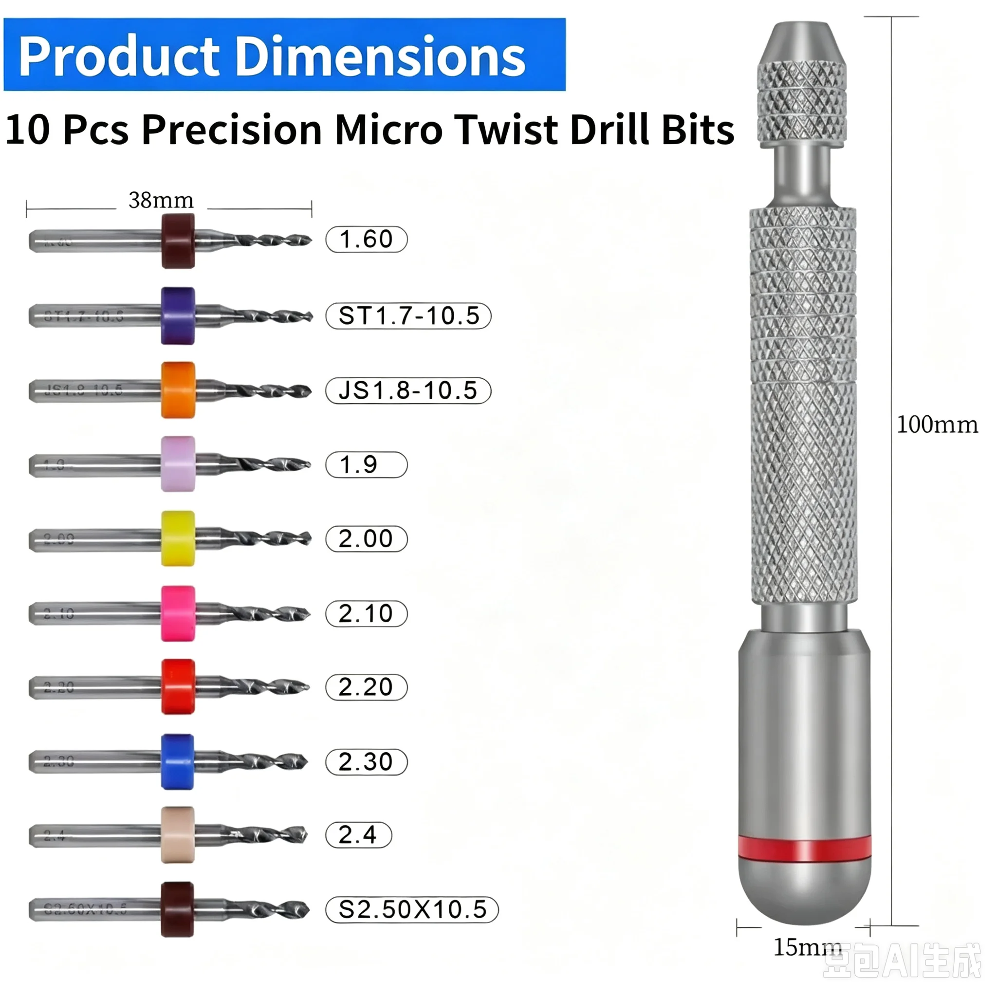 Multipack Hand Drill Hobby Tool Spin-Lock Dual-bearing High-precision Model Assembly Drilling Tools