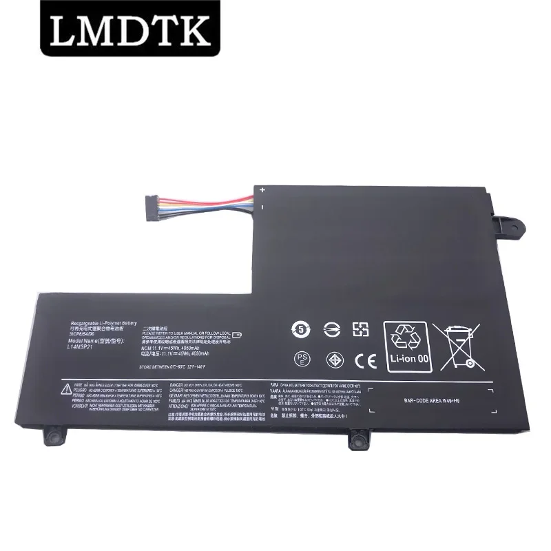 

LMDTK New L14M3P21 Laptop Battery For Lenovo Flex 3 1470 1480 1580 L14L3P21 Edge 2-1580 Yoga 500 14ISK 11.1V 45WH