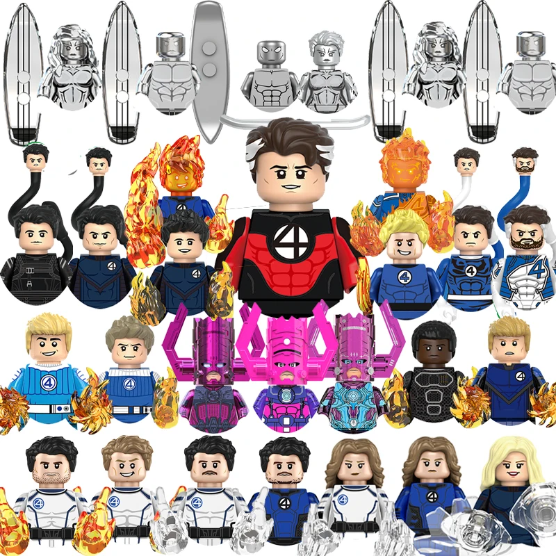 Fantásticos Quatro 2026 Novos Blocos de Montar Mini Figuras de Ação Brinquedos Educacionais DIY Presentes para Crianças