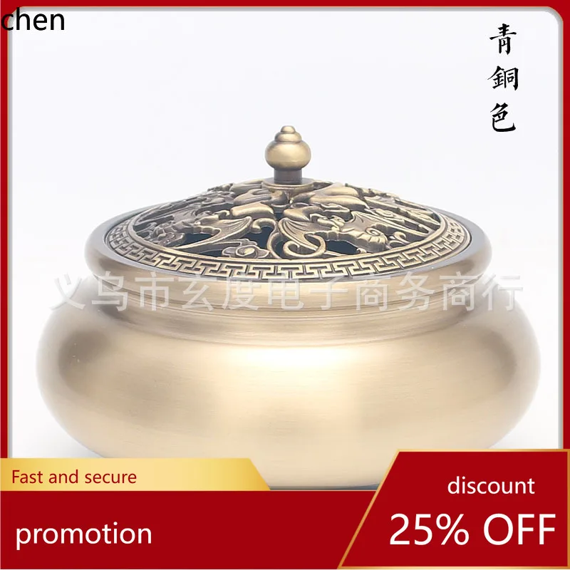 Cz extra large tripod copper incense burner for home indoor worship incense burner sandalwood antique tea ceremony xuande burner