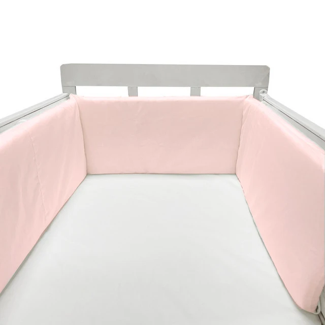 Nordic Sterren Babybed Dikker Bumpers Rits Ontwerp Een stuk Wieg Rond Kussen Cot Protector Kussens 200*30 CM