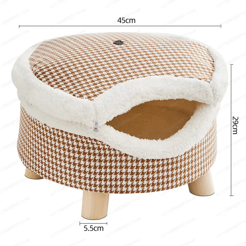 

Кошачье гнездо Causeway, универсальное в всех сезонах, тепло зимой, закрытый кошачий домик двойного назначения, защита от холода для кошачьего домика.