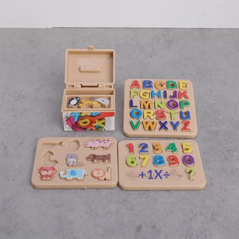 

3 Set Cute Building Blocks Dollhouse Miniature Mini Letter Puzzle Storage Box Model