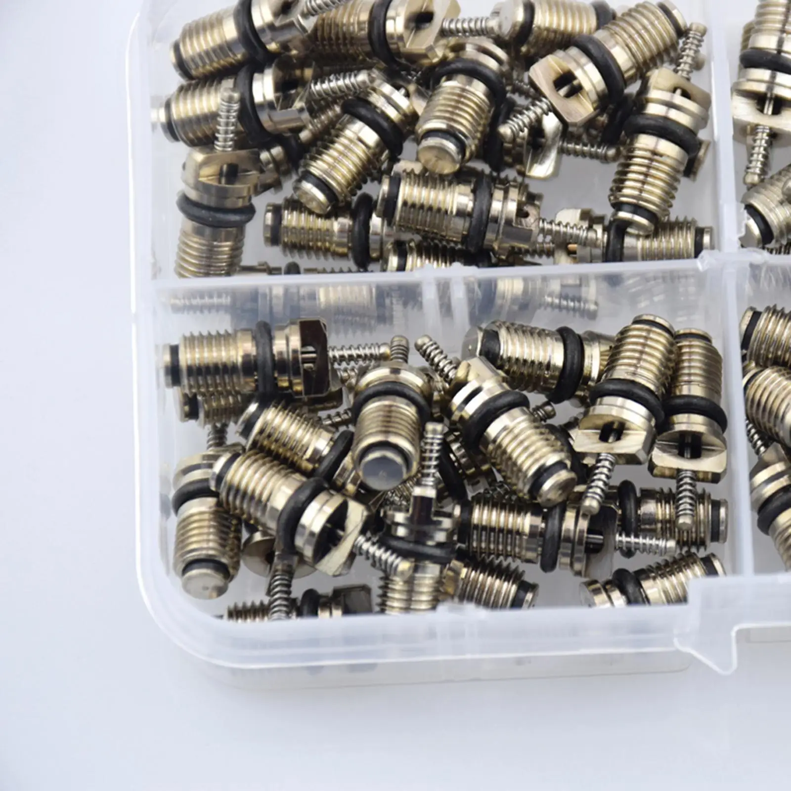 Air Conditioner Valve Core Kit with Valve Caps and Removal Tool for Automotive AC Service