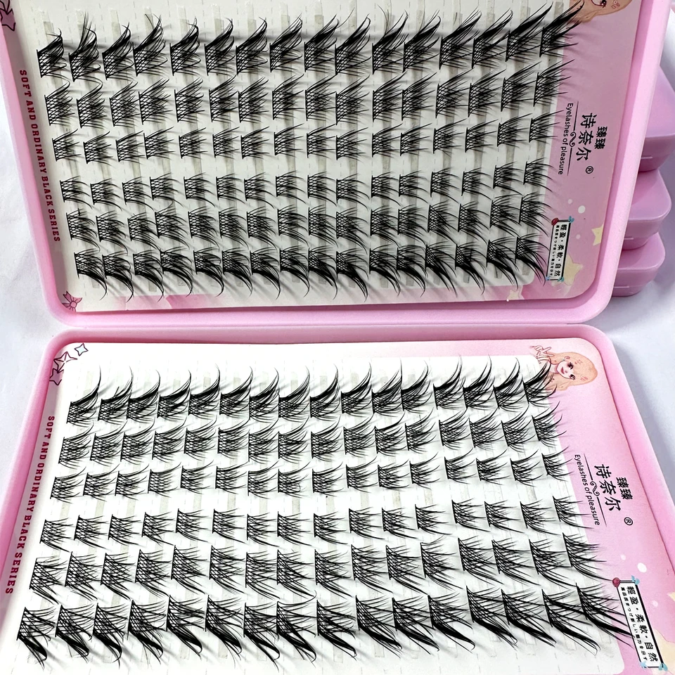 32 Hileras de Pestañas Postizas Tipo Ojo de Zorro Anime, Gran Capacidad, Afiladas y Gruesas, Extensiones Individuales por Segmentos para Agrandar los Ojos 2