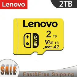 Lenovo 2TB Flash Memory Card V60 Micro TF SD Card 1TB Mobile storage SD Card 512GB 128GB Waterproof For Phone Camera Drone