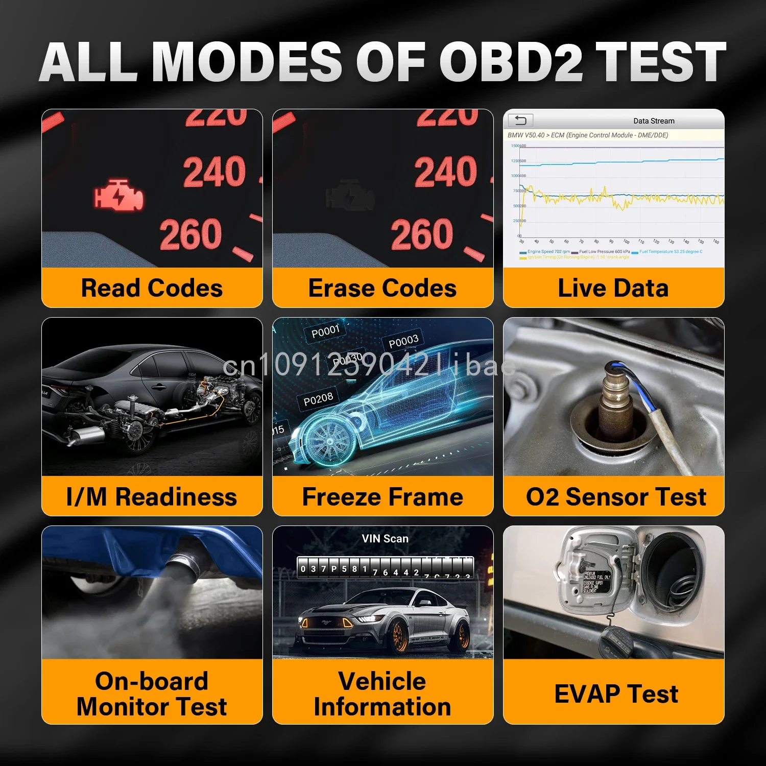TOPDON Ad500 OBD2 Vollsystem-Diagnose-Autologic-Scanner, automatisches Diagnose-Professionelles Werkzeug für alle Autos