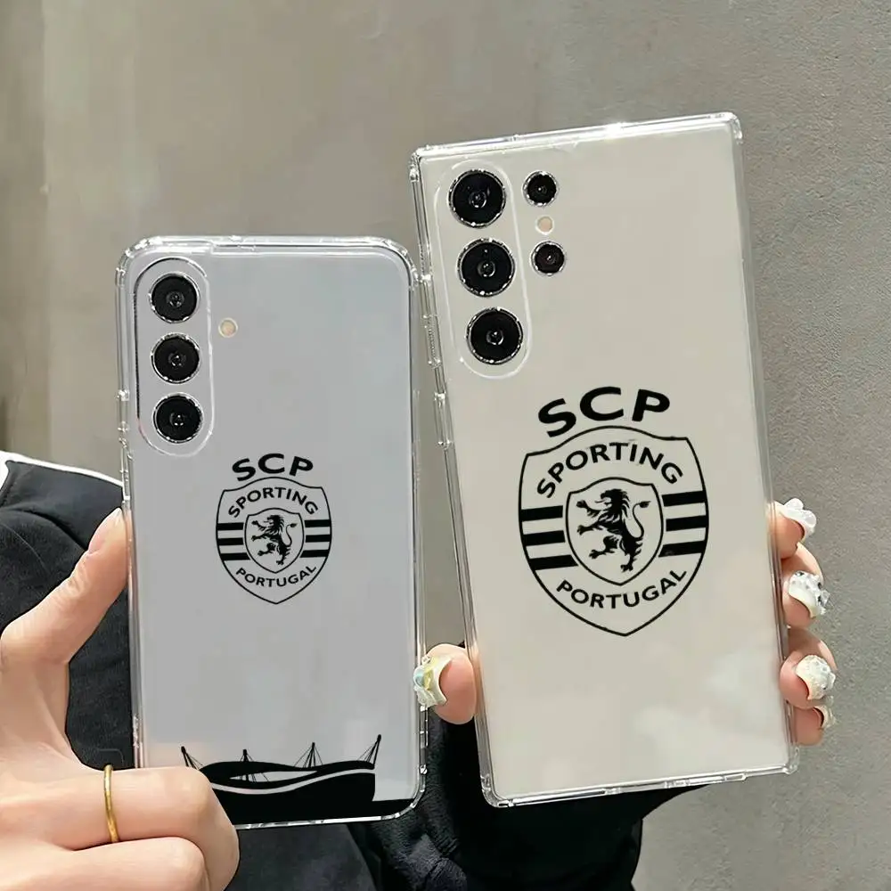 S-Sporting Clube de Portugal  Phone Case Transparent Silicone Soft For Samsung S25,S24,S21,S22,S23,S30,Ultra,S20,Plus,Fe