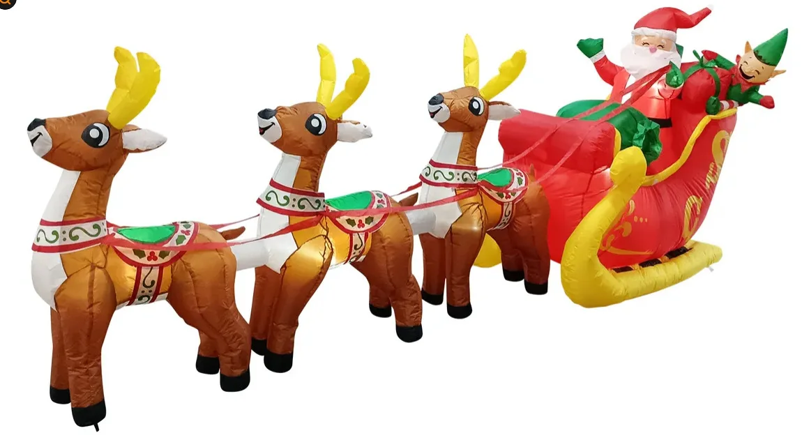 

Santa Claus, Elf, Inflatable, Air Model, Christmas, Outdoor, Ornament