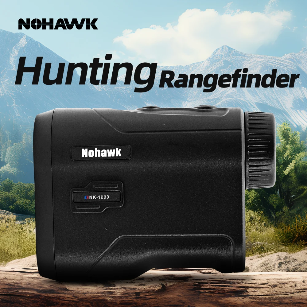 Nohawk Mini Size Laser Golf Rangefinder With Distance/Angle/Speed/Scan Multi Functional 6X Magnification Monocular for Golfing