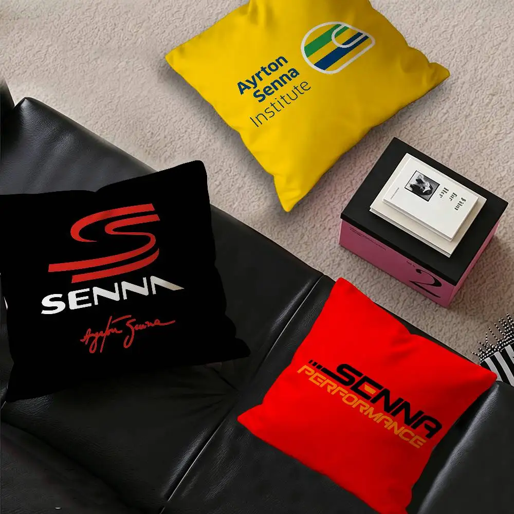 A-Ayrton S-Senna logo Lucky Dragon pillow cover sofa cushion cover home room decoration children gift
