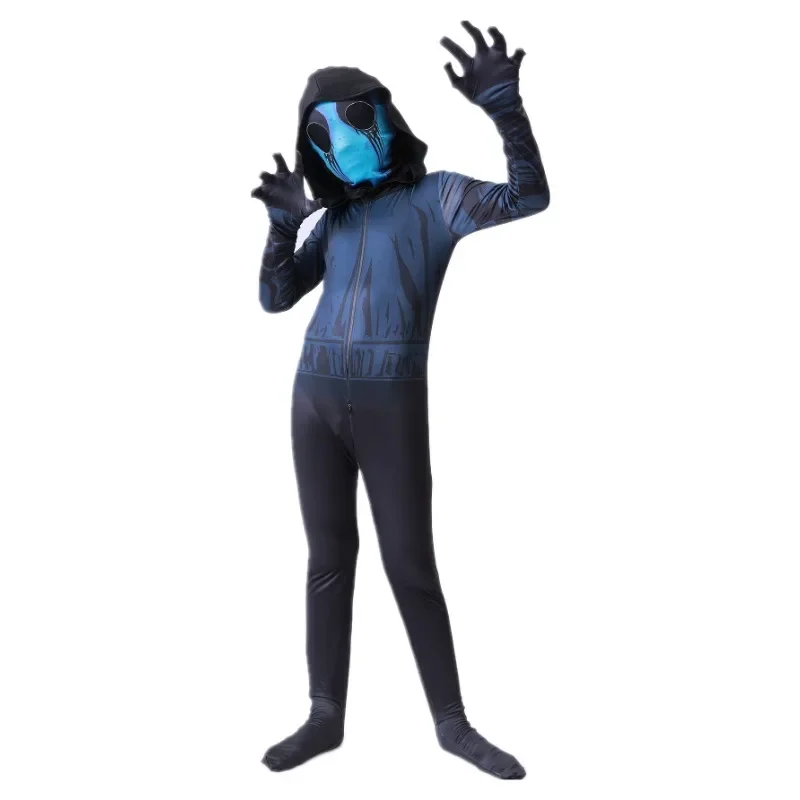 Halloween Grim Reaper Role Play Scary Tights Eyeless Jack Hooded Costume Costume Kids Holiday Show Makeup