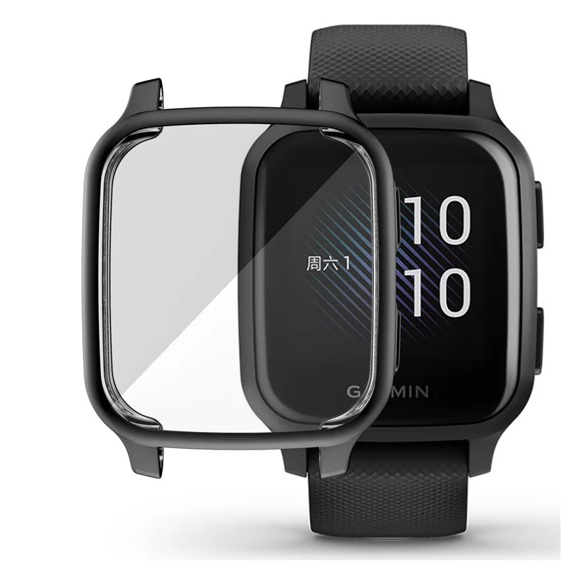 حافظة حماية ناعمة من البولي يوريثان الحراري لهاتف Garmin Venu SQ Music/SQ 2 غطاء موسيقي غطاء حماية ممتص للصدمات لهاتف Garmin Venu SQ/SQ 2