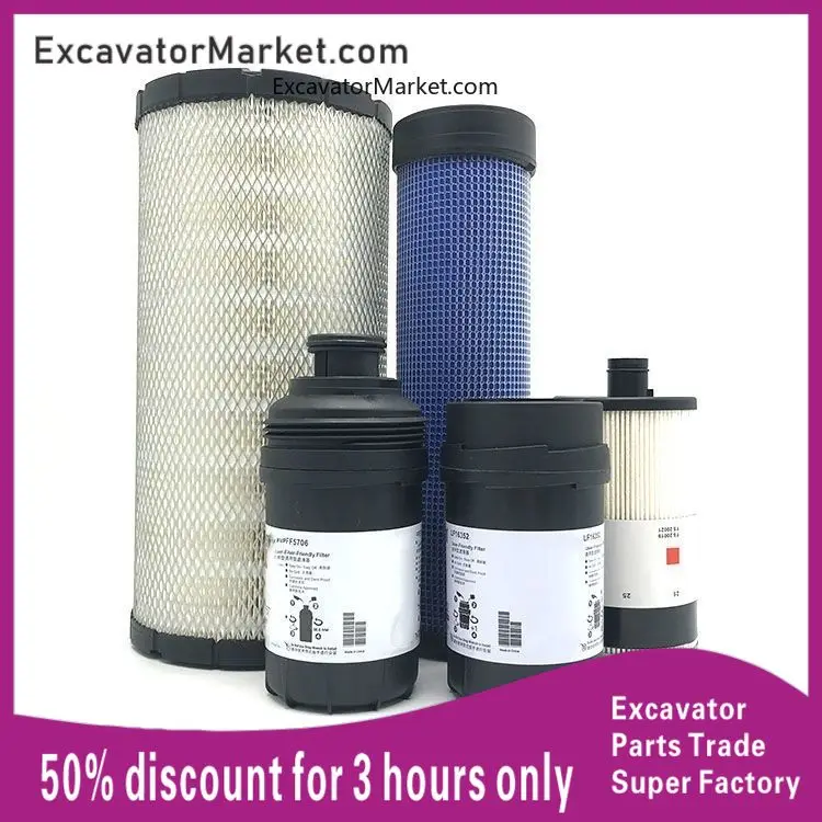 Excavator Spare XCMG excavator xe135d/150d/155d air filter oil diesel filter oil water separator filtration