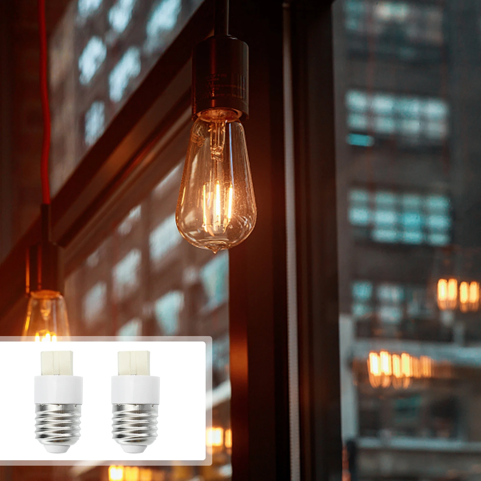 

6pcs E27 to Light Converter Lamp Adapter Socket Holder LED Accessories Safe Efficient Bulb Base Replacement